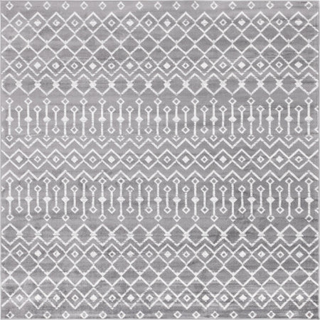 Marrakech Lattice Collection Area Rug - Medina (Gray)