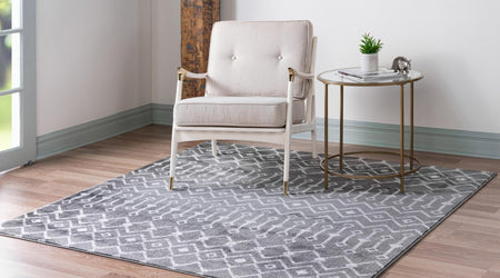 Marrakech Lattice Collection Area Rug - Medina (Gray)