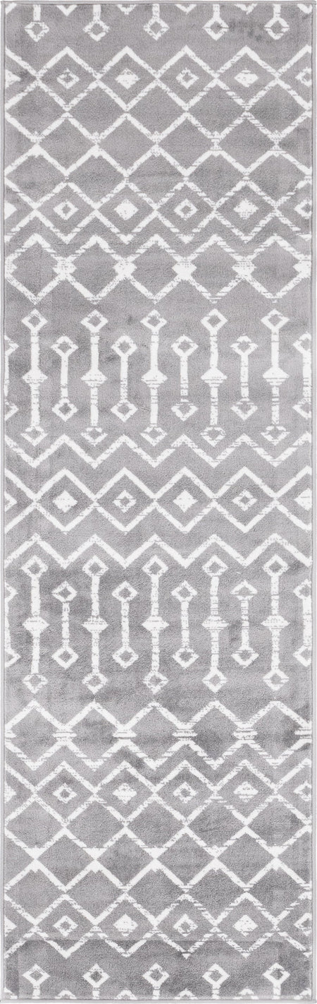 Marrakech Lattice Collection Area Rug - Medina (Gray)