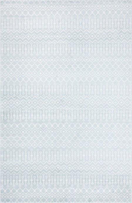 Marrakech Lattice Collection Area Rug - Medina (Light Blue)