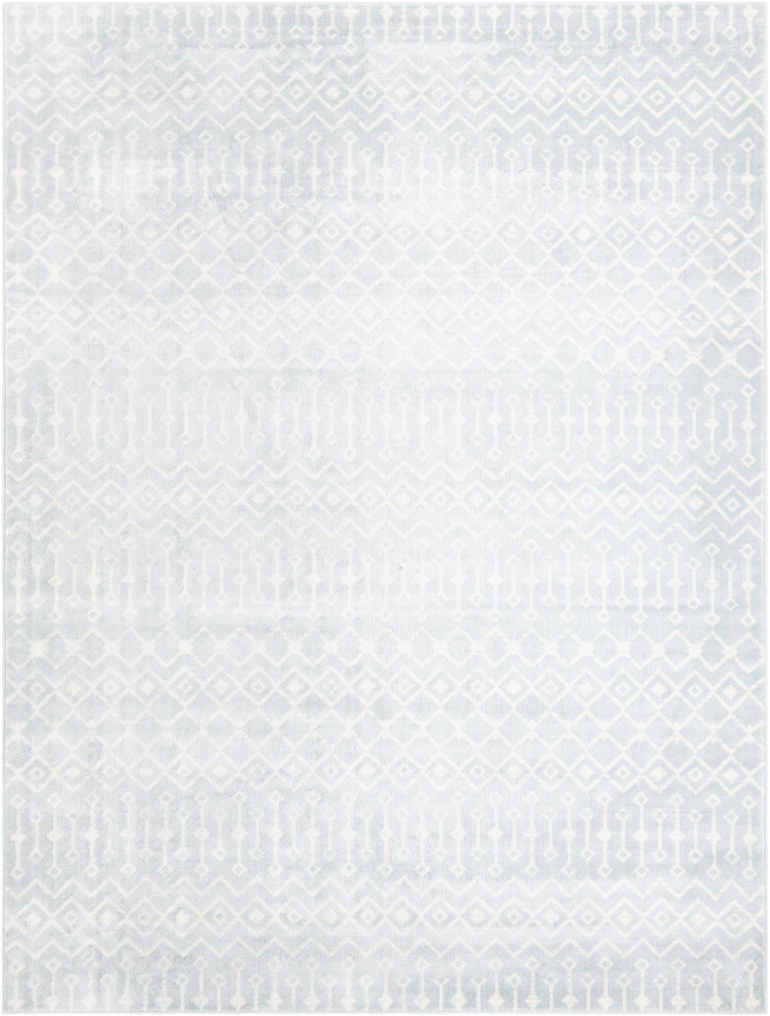 Marrakech Lattice Collection Area Rug - Medina (Light Blue)