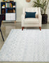 Marrakech Lattice Collection Area Rug - Medina (Light Blue)