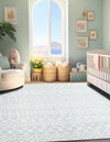 Marrakech Lattice Collection Area Rug - Medina (Light Blue) Square Light Blue  lifestyle 0