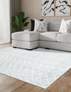 Marrakech Lattice Collection Area Rug - Medina (Light Blue) Square Light Blue  lifestyle 4