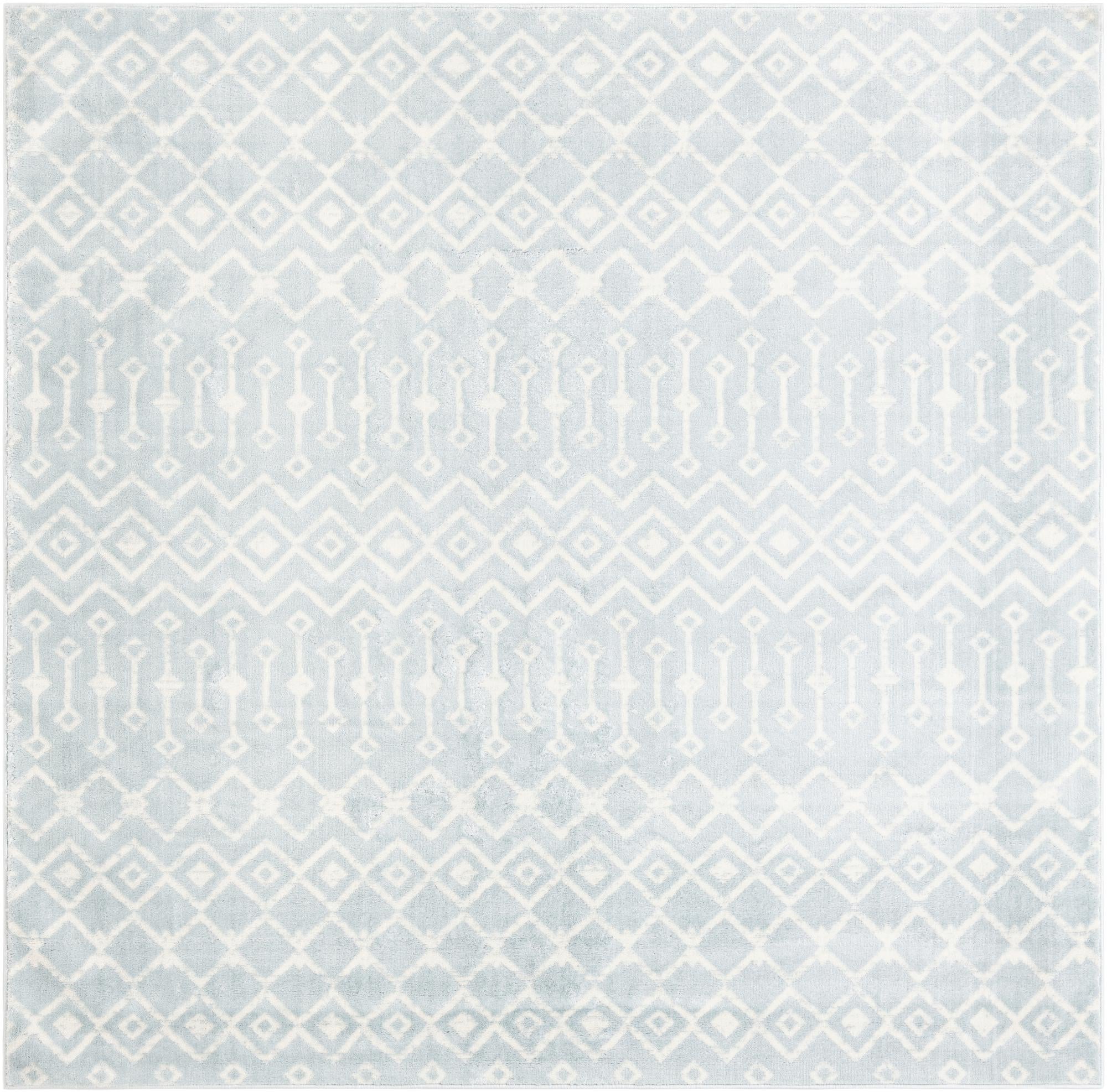 Marrakech Lattice Collection Area Rug - Medina (Light Blue)