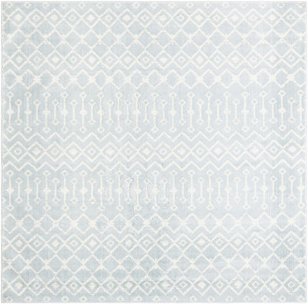 Marrakech Lattice Collection Area Rug - Medina (Light Blue)