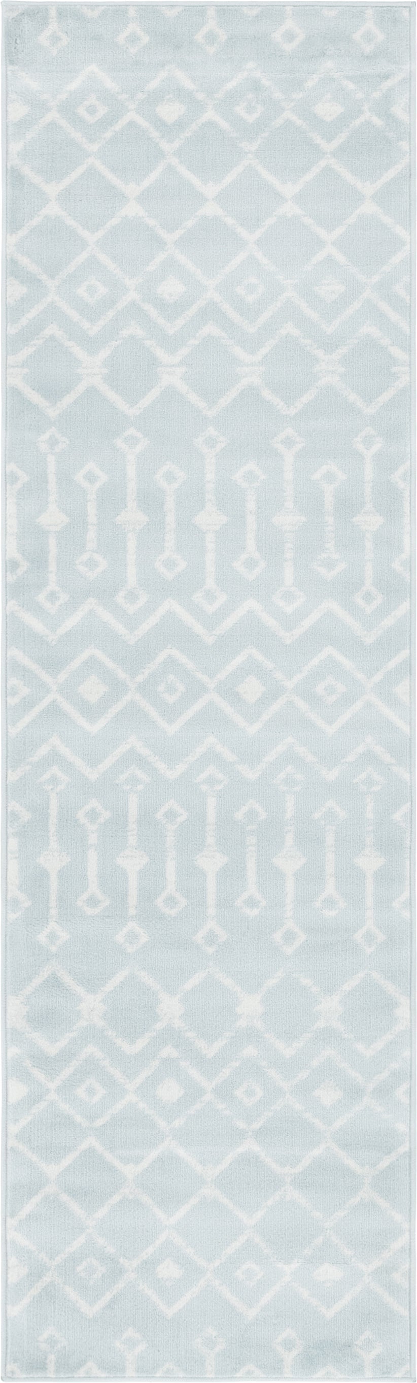 Marrakech Lattice Collection Area Rug - Medina (Light Blue)