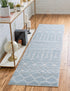 Marrakech Lattice Collection Area Rug - Medina (Light Blue)