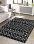 Marrakech Lattice Collection Area Rug - Medina (Black)