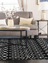 Marrakech Lattice Collection Area Rug - Medina (Black)