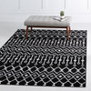 Marrakech Lattice Collection Area Rug - Medina (Black) Square Black  lifestyle 0