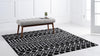 Marrakech Lattice Collection Area Rug - Medina (Black) Square Black  lifestyle 2