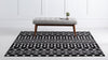 Marrakech Lattice Collection Area Rug - Medina (Black) Square Black  lifestyle 3