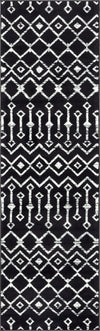 Marrakech Lattice Collection Area Rug - Medina (Black) Runner Black Main