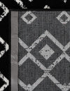 Marrakech Lattice Collection Area Rug - Medina (Black) Runner Black  lifestyle 11