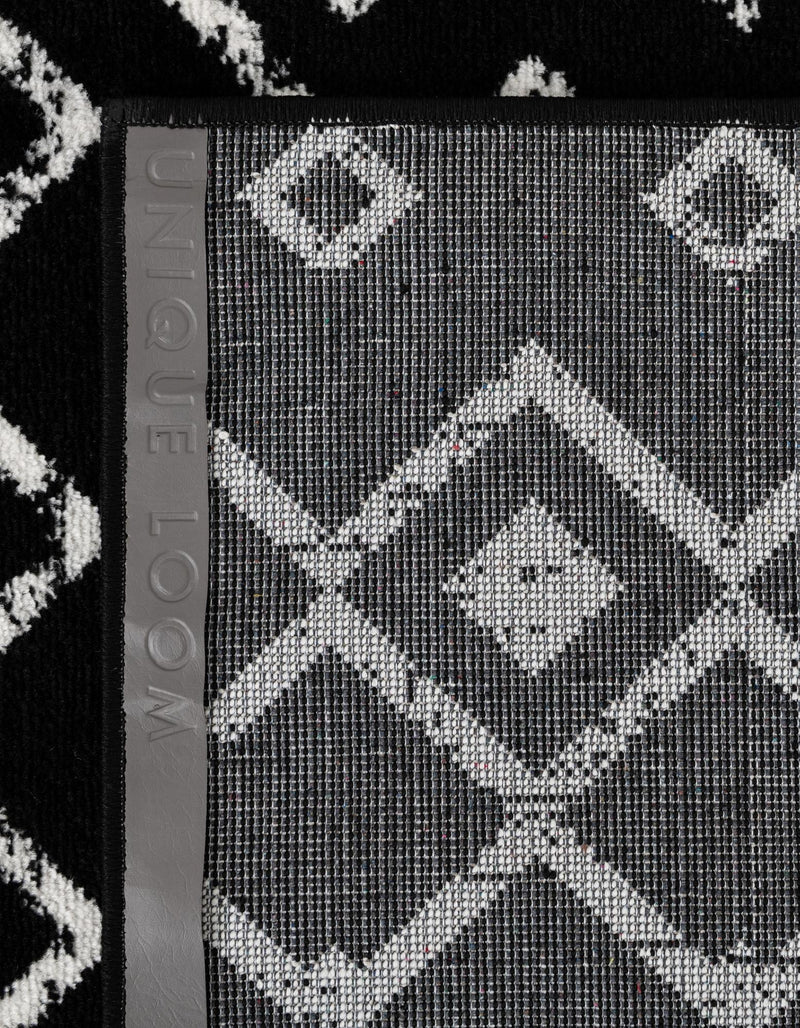 Marrakech Lattice Collection Area Rug - Medina (Black) Runner Black  lifestyle 11