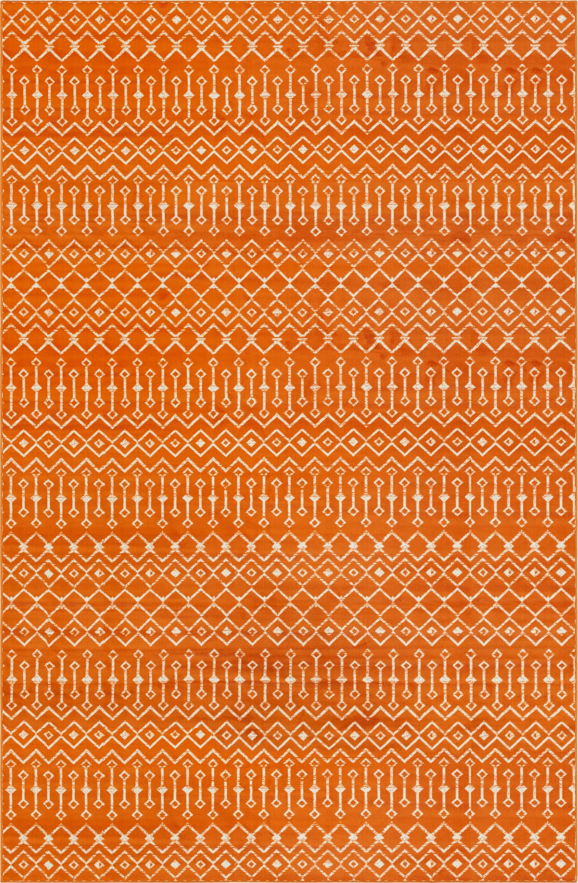 Marrakech Lattice Collection Area Rug - Medina (Orange)