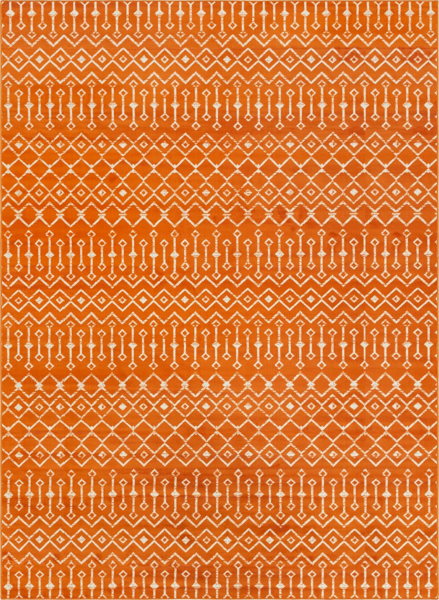 Marrakech Lattice Collection Area Rug - Medina (Orange)