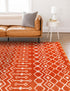 Marrakech Lattice Collection Area Rug - Medina (Orange)