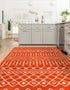 Marrakech Lattice Collection Area Rug - Medina (Orange)