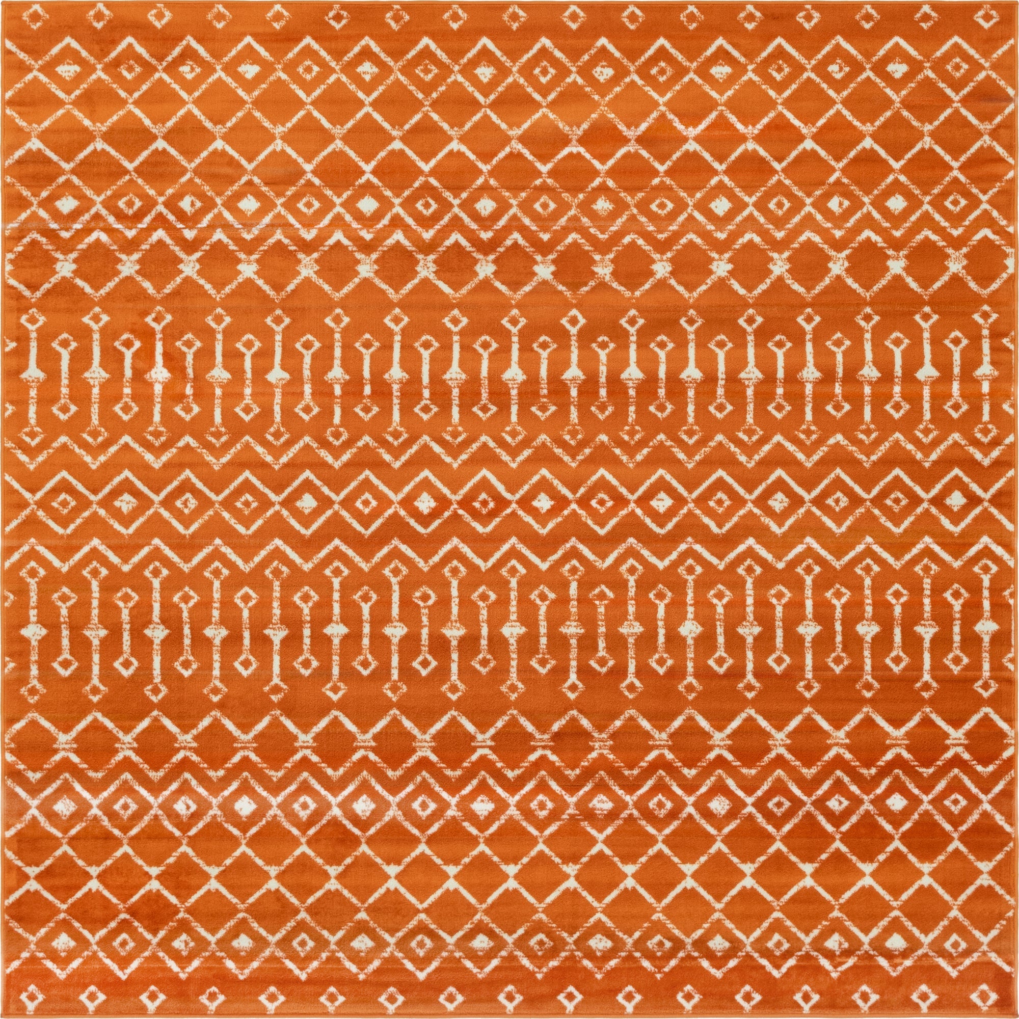 Marrakech Lattice Collection Area Rug - Medina (Orange)