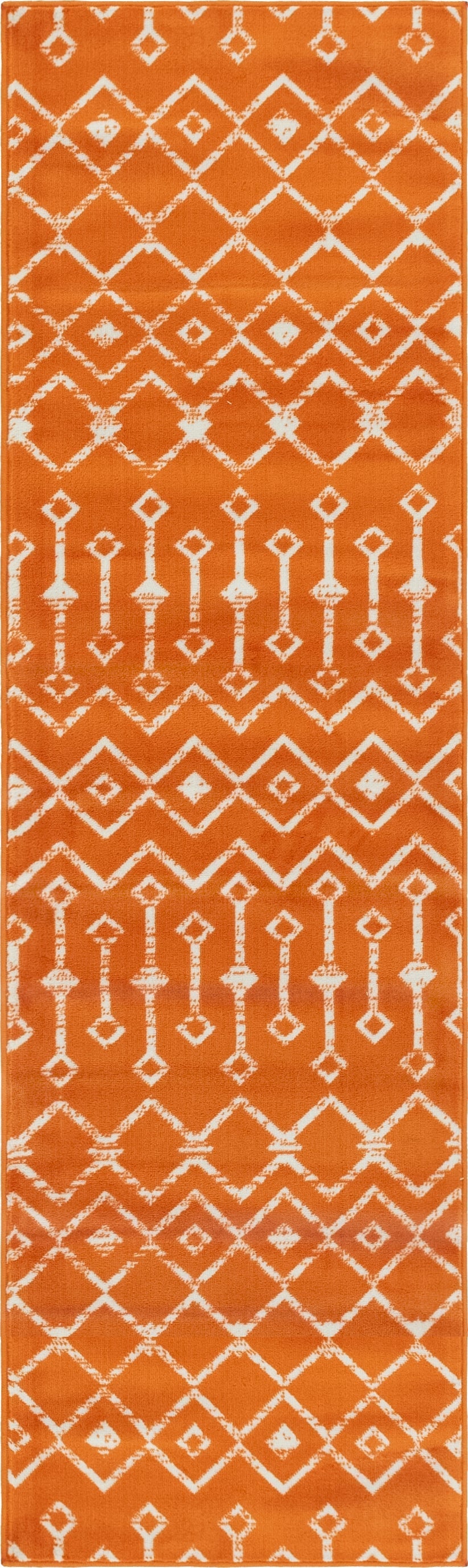 Marrakech Lattice Collection Area Rug - Medina (Orange)