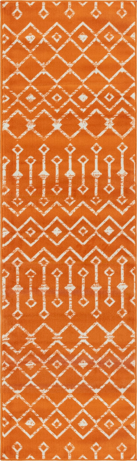 Marrakech Lattice Collection Area Rug - Medina (Orange)