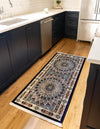 Persian Elegance Collection Area Rug -  Hamedan (Navy Blue) Runner Navy Blue  lifestyle 7