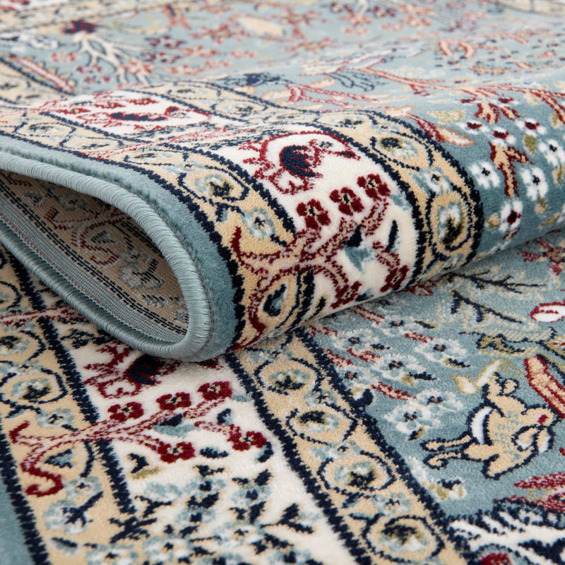 Persian Elegance Collection Area Rug -  Kerman (Blue) Runner Blue  lifestyle 33