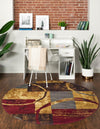 Bistro Lounge Collection Area Rug -  Ristretto Round Multi  lifestyle 40