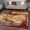 Bistro Lounge Collection Area Rug -  FlatWhite Square Multi  lifestyle 24