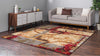 Bistro Lounge Collection Area Rug -  FlatWhite Square Multi  lifestyle 31