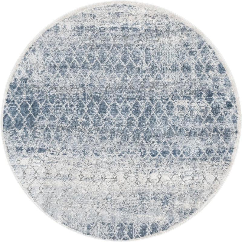 Aegean Elegance Collection Area Rug -  Santorini Round Gray  lifestyle 15