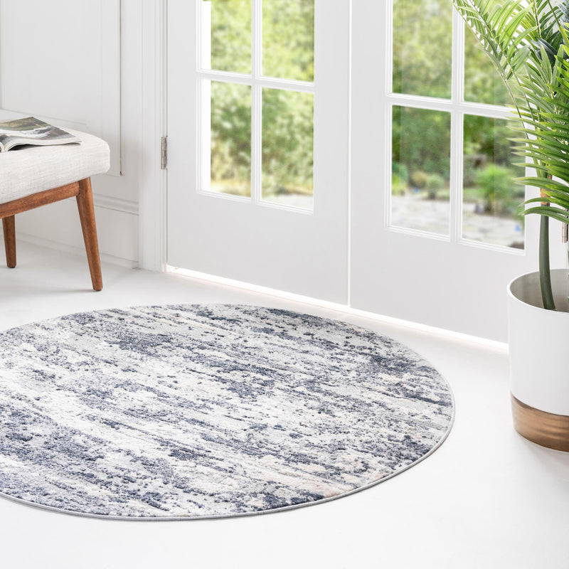 Aegean Elegance Collection Area Rug -  Naxos Round Gray  lifestyle 17