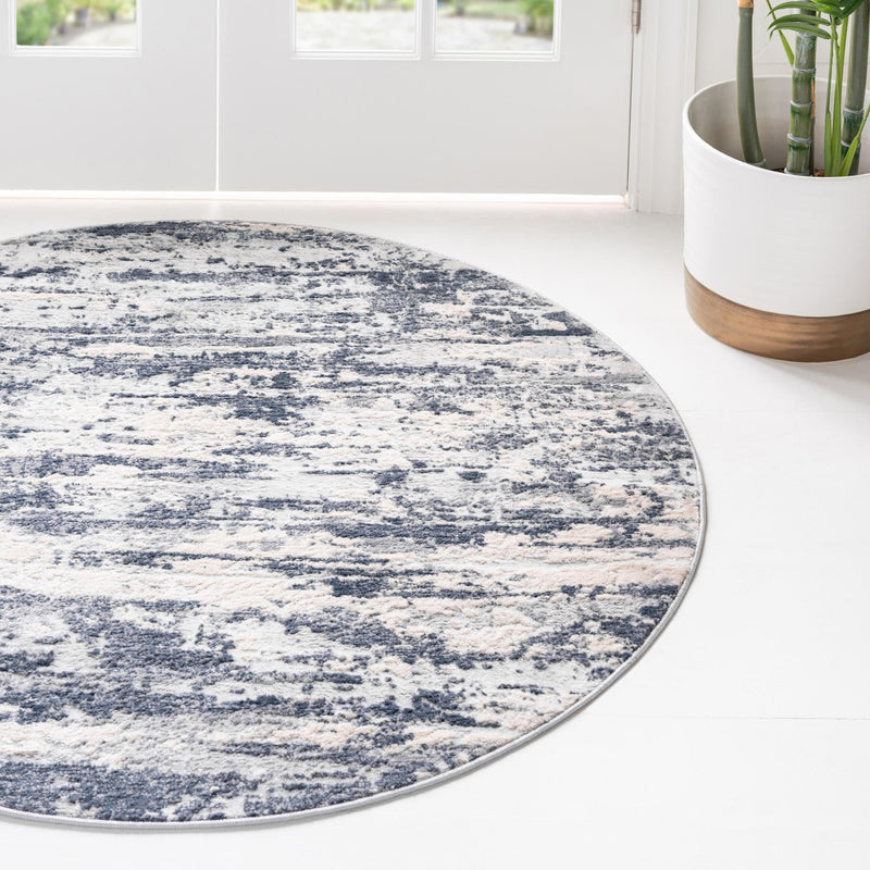 Aegean Elegance Collection Area Rug -  Naxos Round Gray  lifestyle 21