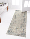 Aegean Elegance Collection Area Rug -  Milos Runner Gray Blue  lifestyle 20