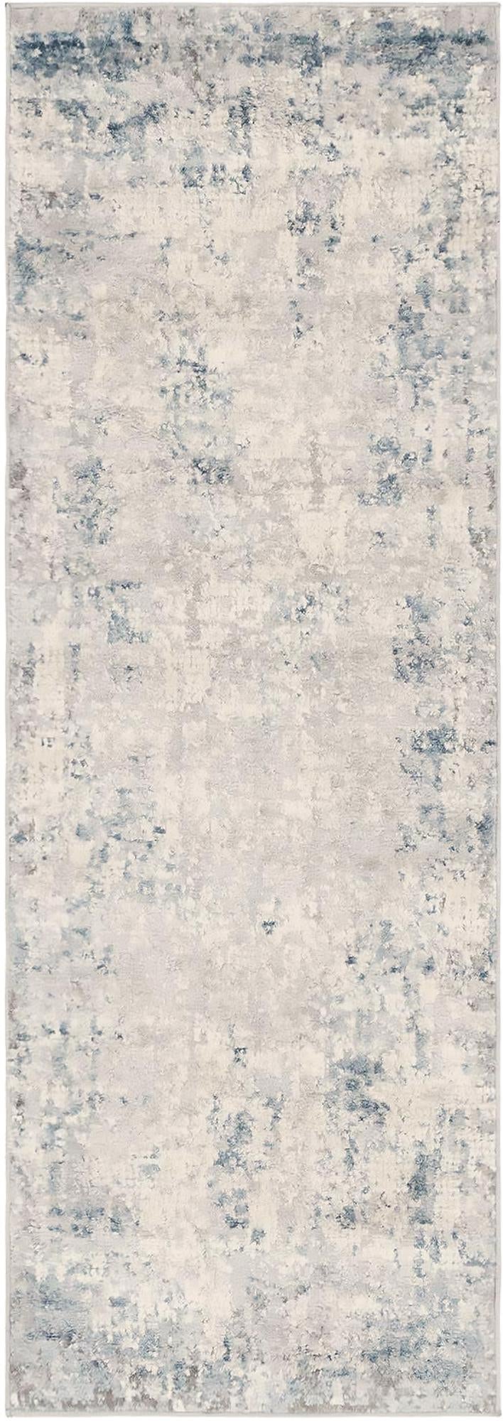 Aegean Elegance Collection Area Rug -  Milos Runner Gray Blue  lifestyle 18