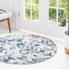 Aegean Elegance Collection Area Rug -  Delos Round Blue  lifestyle 17