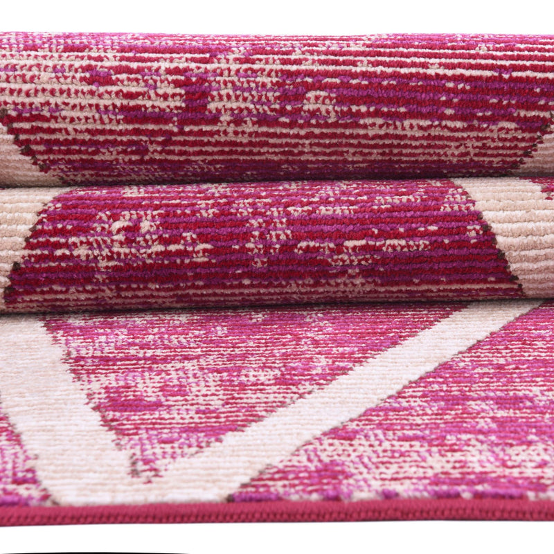 Celestial Luminescence Collection Area Rug - Aurora Rectangle Magenta  lifestyle 35