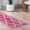 Celestial Luminescence Collection Area Rug - Aurora Runner Magenta  lifestyle 68