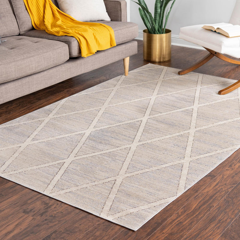 Celestial Luminescence Collection Area Rug - Aurora Rectangle Beige  lifestyle 40