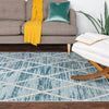 Celestial Luminescence Collection Area Rug - Aurora Rectangle Light Blue  lifestyle 37