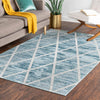 Celestial Luminescence Collection Area Rug - Aurora Rectangle Light Blue  lifestyle 41