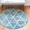 Celestial Luminescence Collection Area Rug - Aurora Round Light Blue  lifestyle 77