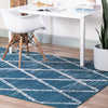 Celestial Luminescence Collection Area Rug - Aurora Rectangle Navy Blue  lifestyle 7