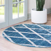 Celestial Luminescence Collection Area Rug - Aurora Round Navy Blue  lifestyle 63