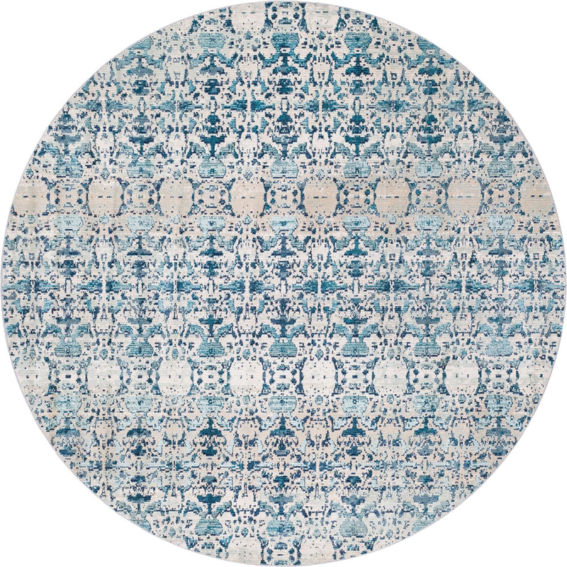 Mystic Oasis Collection Area Rug - Sahara Round Blue  lifestyle 16