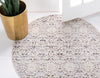 Mystic Oasis Collection Area Rug - Sahara Round Light Gray  lifestyle 63