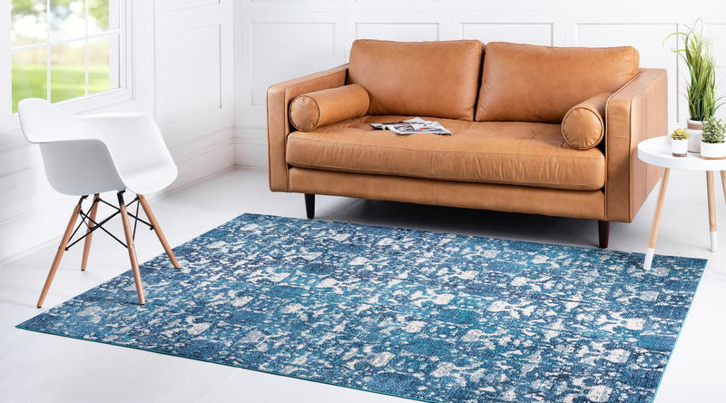 Mystic Oasis Collection Area Rug - Sahara Rectangle Navy Blue  lifestyle 11