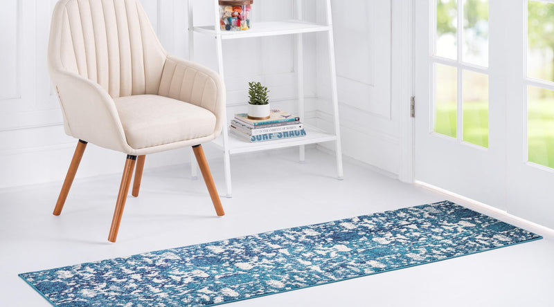 Mystic Oasis Collection Area Rug - Sahara Runner Navy Blue  lifestyle 66